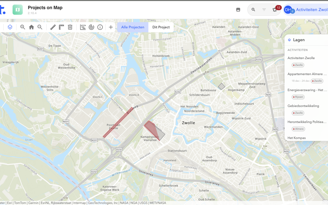 Projects on Map